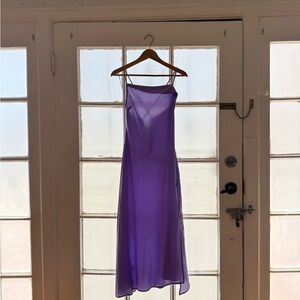 Astr Lavender Slip Dress with Thin Straps